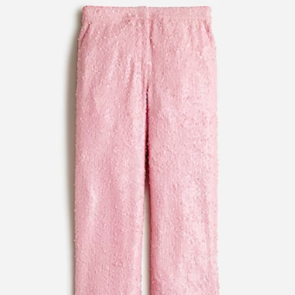 J.CREW Collection Ingrid pant in sequin pink peony size 20